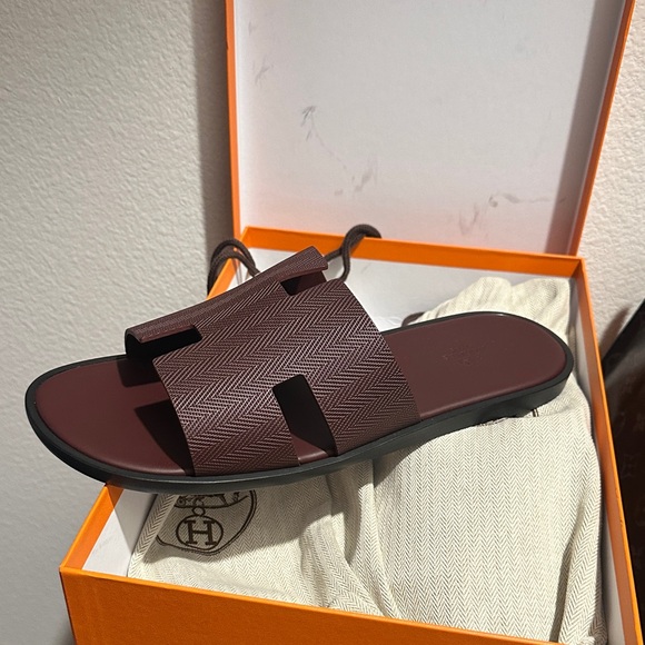 Men's Hermes izmir leather sandals - Picture 1 of 3